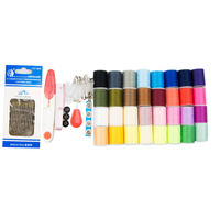 Boîte de rangement rigide en plastique pour fournitures de couture d'urgence, mini kit de couture de voyage pour débutants et adultes, réparation par couture à la main