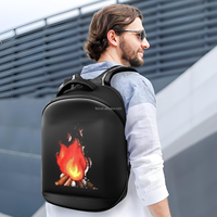 Sac à dos LED intelligent à prix d'usine, écran couleur entièrement éditable via application, sac à dos portable pour l'école et ordinateur portable