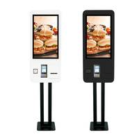Terminal de commande interactive Taiyun Fast Food avec scanner de codes-barres 27 pouces et borne de paiement en libre-service