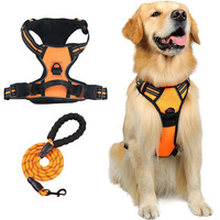 Harnais et laisse pour chien en nylon de haute qualité, anti-traction, tactique, réglable, pour chien de taille moyenne et grande, fabriqué par Manufacturer Pet Supplies.