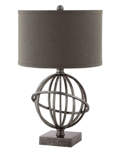Lampe de table en nickel brossé avec abat-jour en tissu de lin pour les marchés américain, britannique et moyen-oriental avec certificat UL CE - Product Image 4