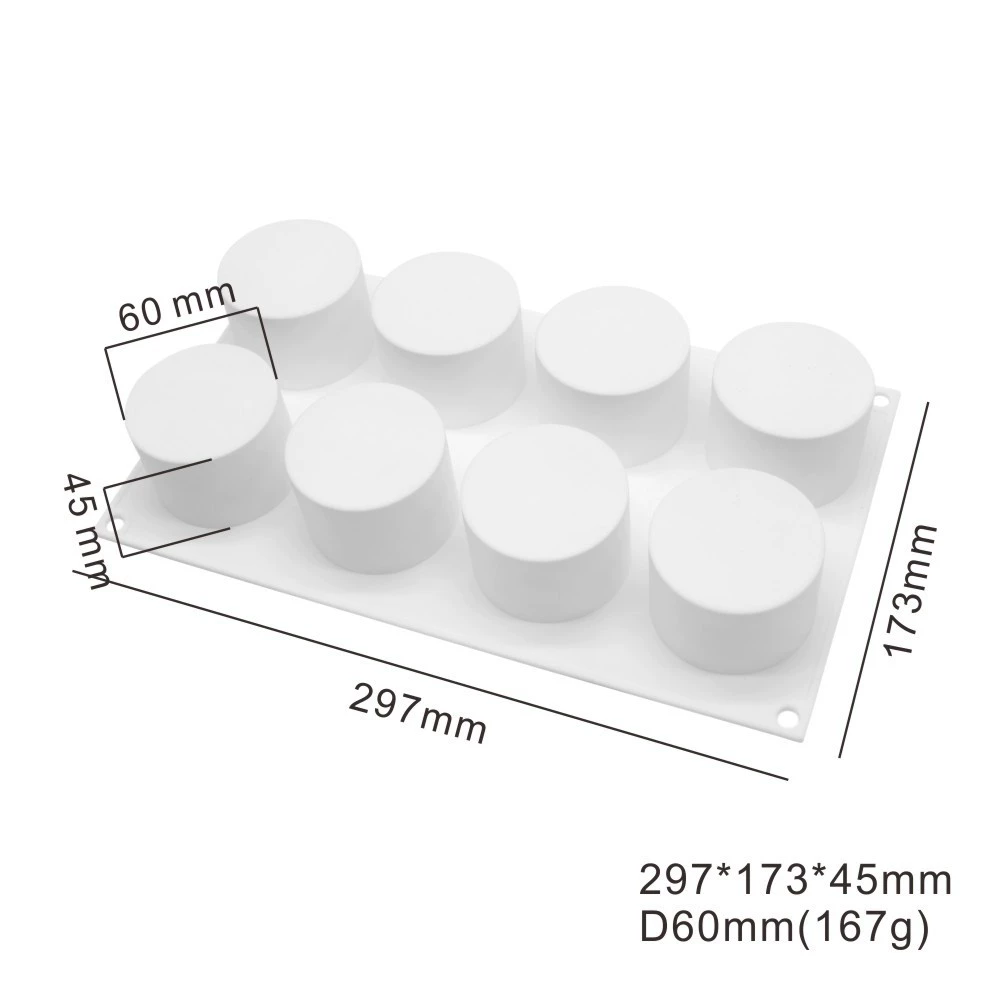 homEdge Stampo in silicone a forma di disco a 3 cavità, torta a disco