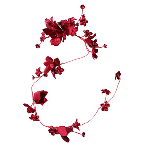 Nuevo Clip para el Cabello con Borlas de Flores Rojas, Hecho a Mano, Estilo Retro, de Alta Gama, para Fotografía Nupcial 2025 - Product Image 5