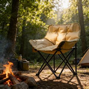 Chaise de <span class=keywords><strong>camping</strong></span> tout-terrain sécurisée en tissu Oxford haute densité, pieds antidérapants, pliable pour un placement sur terrain incliné - Product Image 1