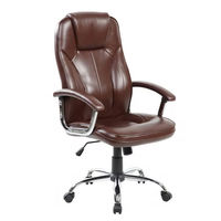 Haute qualité moderne patron affaires exécutif chaise de bureau pivotante Chrome accoudoir mécanisme d'inclinaison en gros personnalisation chaise de travail