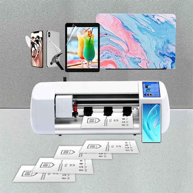 Fully Automatic Soft TPU Hydrogel Film Cutter Mobile Phone Laptop Screen Protector Cutting Machine