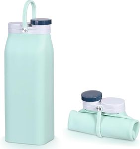 Bouteille d'eau de sport pliable réutilisable en silicone sans BPA, portable et étanche - Product Image 1