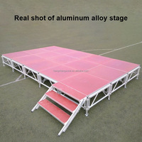 Scène/Podium Personnalisable à Structure en Aluminium, Installation Facile, Réglable en Hauteur, Plateforme pour Concerts