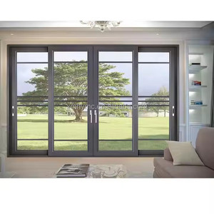 Puerta <span class=keywords><strong>corredera</strong></span> de puente roto 68 personalizada, Partición de cocina de cristal de aleación de aluminio de acero inoxidable moderna para interiores de hoteles Fo - Product Image 4
