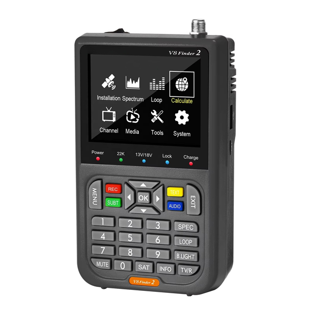 High Quality V8 Finder Meter MPEG-4 LCD Screen DVB-S2 Digital Signal Satfinder for Satellite TV Receivers
