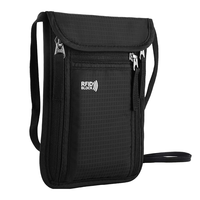 Dompet Leher Organizer Passport Anti Air Anti RFID Portabel 8 INCI Bahan Nylon Modis untuk Semua Musim