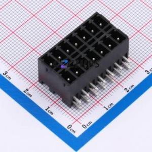 DB2ERHB-3.81-2*7P-BK Plug-in Terminal Block Bent Lead Through Hole,P=3.81mm Board-to-Board / Socket - Closed 2x7P 3.81mm Black - Product Image 1
