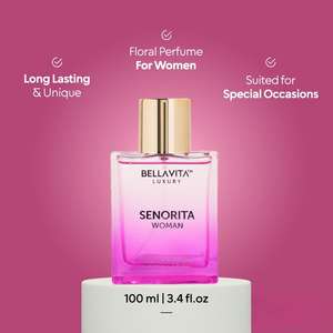 Bestseller Transfrontaliero BellaVita Luxury SENORITA Profumo da Donna Medio Oriente Dubai Note Floreali Lunga Durata 100ml EDP da Viaggio - Product Image 5