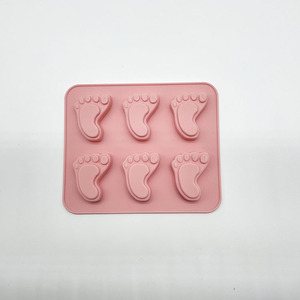 Moule à gâteau en forme de petits pieds, 6 trous, antiadhésif, gelée en Silicone, Muffin, Mousse et chocolat, DIY, vente directe d'usine - Product Image 2