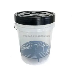 PP Screw top Plastic 20L Clear 5 Gallon Bucket with logo