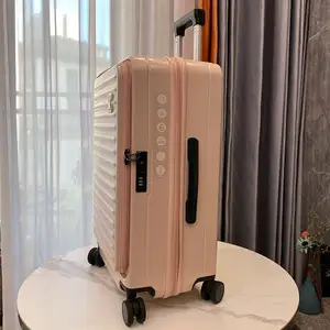 Pc Harde Koffer Met Usb-Oplaadpoort Koffer Nieuwe Handbagage Met Laptop Cabinebagage Voor