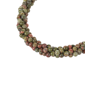 Collar de Piedras Preciosas Naturales WENCHI con Cadena Trenzada, Modelo TWN910 - Product Image 4