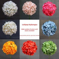 Bunga Hydrangea Sutra Buatan Tunggal Ukuran Besar, Hiasan Tengah Lorong Pernikahan, Rangkaian Bunga Dekoratif untuk Ruang Tamu
