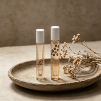 Flacon de parfum en verre vide 10 ml, ensemble d'emballage cosmétique, flacons cosmétiques élégants avec bille et capuchon, flacons de parfum en verre