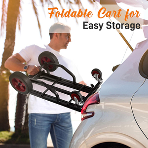 Chariot à main JH-Mech Chariot compact à plate-forme manuelle en métal de 300lb, pliable et léger, capacité de charge maximale - Product Image 6