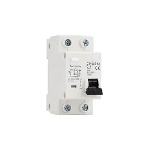 dz40 le solar dc mini circuit breaker DC MCB for solar pv power 2P mcb earth leakage circuit breaker rccb