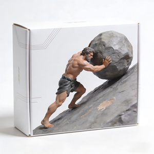 OEM ODM, taille et couleur personnalisées, emballage gratuit, conception personnalisée, fait main, peint à la main, Sisyphus Eternal Boulder, finition en résine froide moulée, finition bronze - Product Image 4