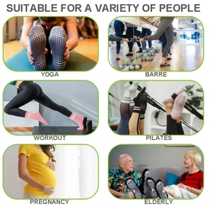 <span class=keywords><strong>Lot</strong></span> de <span class=keywords><strong>chaussettes</strong></span> de yoga pour femmes en tissu argenté antimicrobien, <span class=keywords><strong>antidérapantes</strong></span>, taille S - Product Image 4