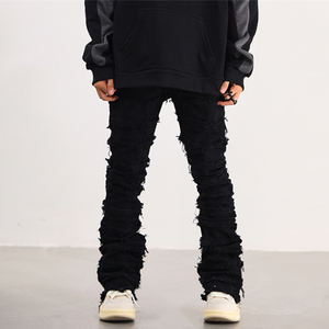 LILUO مخصص المتوترة اشتعل السراويل مكدسة نحيف مخصص سراويل الدنيم الذكور مكدسة الجينز الجينز الرجال الجينز الرجال - Product Image 1