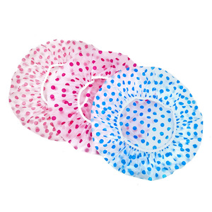 Bán buôn dùng một lần nhựa không thấm nước Mũ tắm cho Spa tiệm, khách sạn, và của phụ nữ tóc đàn hồi mũ - Product Image 2