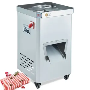 Picadora de carne eléctrica de gran capacidad, cortador de carne fresca de acero inoxidable, en venta