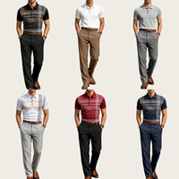 Nouvel ensemble d'été de haute qualité pour hommes avec impression numérique, ensemble polo et pantalon décontracté et tendance pour l'extérieur
