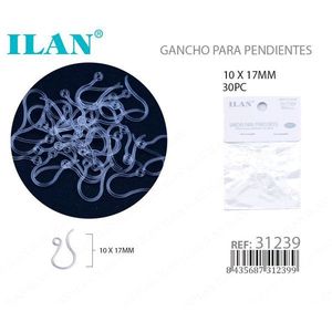 Ganci per orecchini Ilan 10x17 mm 30 pezzi per la creazione di gioielli - Product Image 1