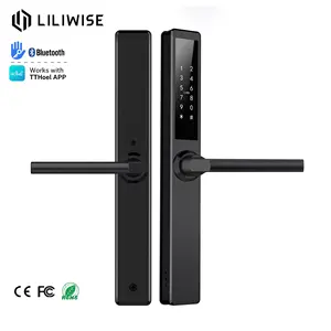 Liliwise-cerradura Digital inteligente de aluminio para puertas de madera y puertas de parrilla, Control BLE por aplicación Ttlock