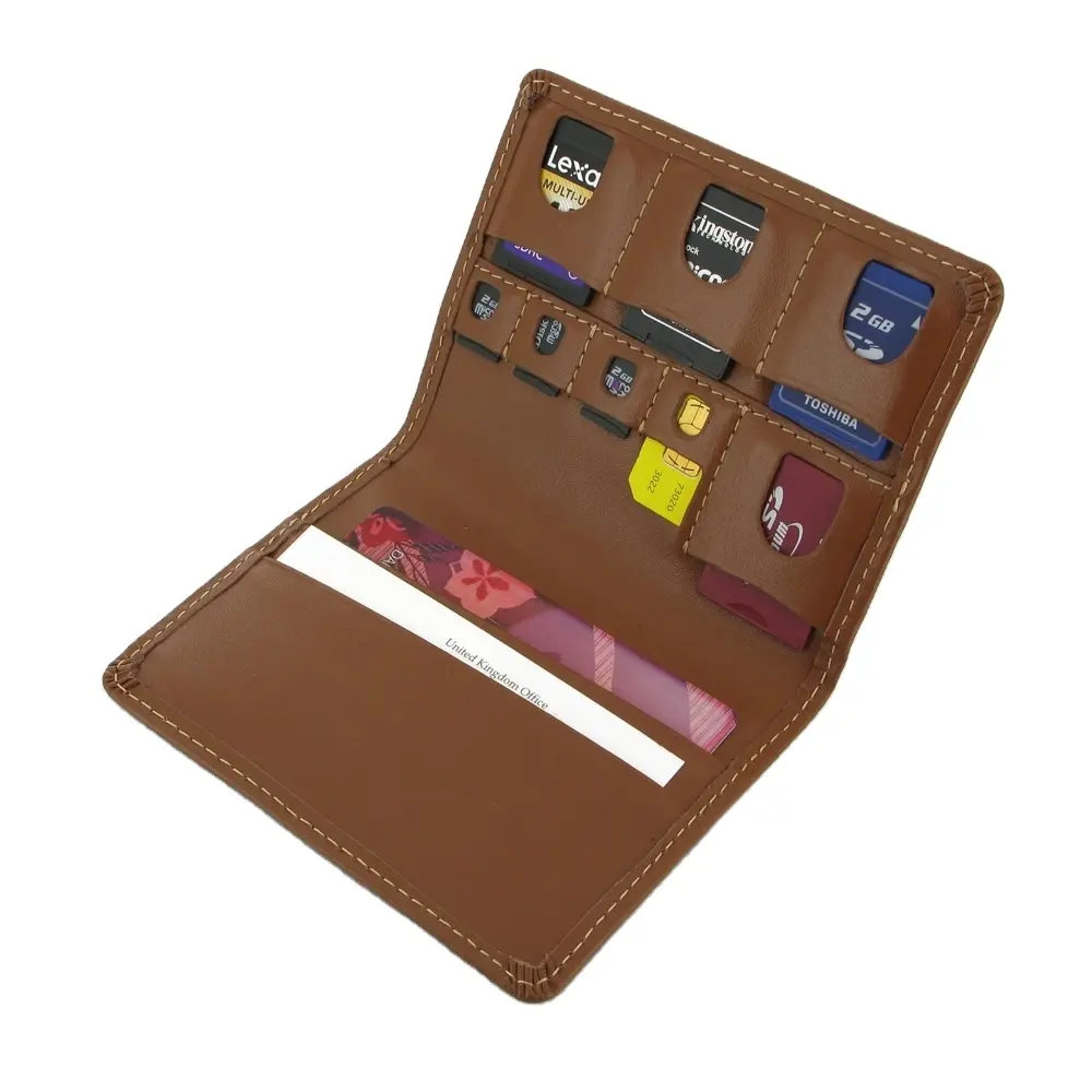 Sd card, credit card and leather, leather material sim card holder