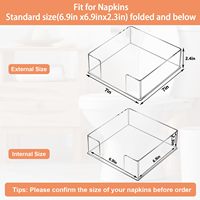 Support de Présentation de Serviettes en Acrylique Transparent Personnalisé, Plateau à Mouchoirs de Table, Présentoir de Comptoir pour Événements, Maison, Magasin Commercial