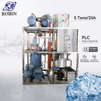 Máquina de Hielo en Tubo Industrial de 2000 kg, 3000 kg, 5000 kg, Máquina Automática de Hielo en Tubo PCL para Procesamiento de Alimentos, Bebidas Frías, Bares y Restaurantes