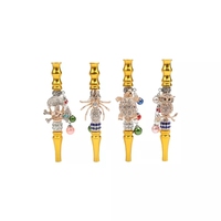 Beaucoup de couleurs incrusté verre diamant shisha accessoires doré narguilé pointe embout narguilé bouche embouts