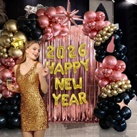 Décorations de ballons en latex pour fête du Nouvel An 2026, thème rose, fournitures de fête pour la fête des mères et les cérémonies de remise des diplômes, best-seller