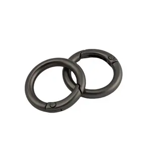 Nolvo World 20mm inner 3/4" matte gunmetal metal O ring clasp swivel snap hooks spring gate ring for handbag