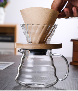Offre Spéciale 60 cafetière expresso accessoires de café <span class=keywords><strong>filtre</strong></span> à café avec support en caoutchouc en bois - Product Image 4