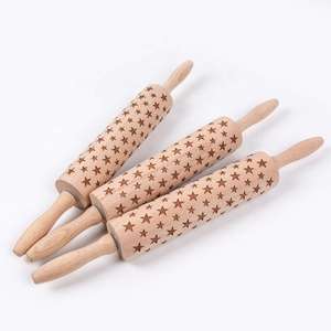 מוצק עץ מערוך בצק רולר עץ מערוך עבור מקצועי אופים - Product Image 2