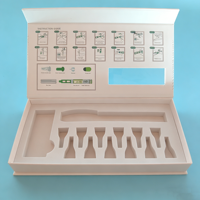 Boîte de rangement rigide à fermeture magnétique, étui de transport portable pour stylos de beauté, pour emballage de flacons en verre, taille et logo personnalisés imprimés