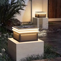 Pilier de Jardin Extérieur Clôture Poteau de Porte Cour Villa Paysage Décoration Solaire LED Lumière IP65 Lampe de Pilier de Porte