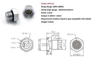 MPT100 초소형 마이크로 압력 센서 - Product Image 5