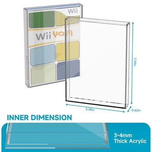 Caja de Videojuegos de Acrílico Protectora con Bordes Reforzados para Juegos Clásicos, Protección Antirayones - Product Image 3