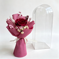Bouquet de roses éternelles et fleurs séchées faites à la main - Aromathérapie solaire pour voitures, longue durée (3-5 ans), autoportant