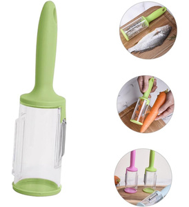 Éplucheur de légumes multifonction avec récipient, articles pour la maison et la cuisine, pour couper l'ail et autres fruits et légumes - Product Image 6