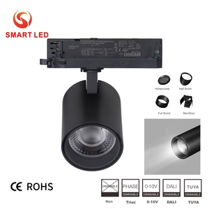 Luminaria LED de Riel de Alta Eficiencia de Diseño Europeo para Interiores, de Aleación de Aluminio, 1/2/3 Cabezas, Regulable Triac/Dali, 2/3/4 Hilos, CRI95, 3500K Cálida - Product Image 2