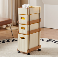 Étagère mobile Bibliothèque roulante Étagère de rangement pour livres Classeur mobile Organisateur Chariot avec roues pour étude à domicile