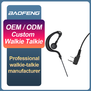 Auricular Universal <span class=keywords><strong>Baofeng</strong></span> para <span class=keywords><strong>Walkie</strong></span> <span class=keywords><strong>Talkie</strong></span>, Profesional, con Cable de Goma Electrochapado, Hebilla Plateada Tipo K, ODM - Product Image 1